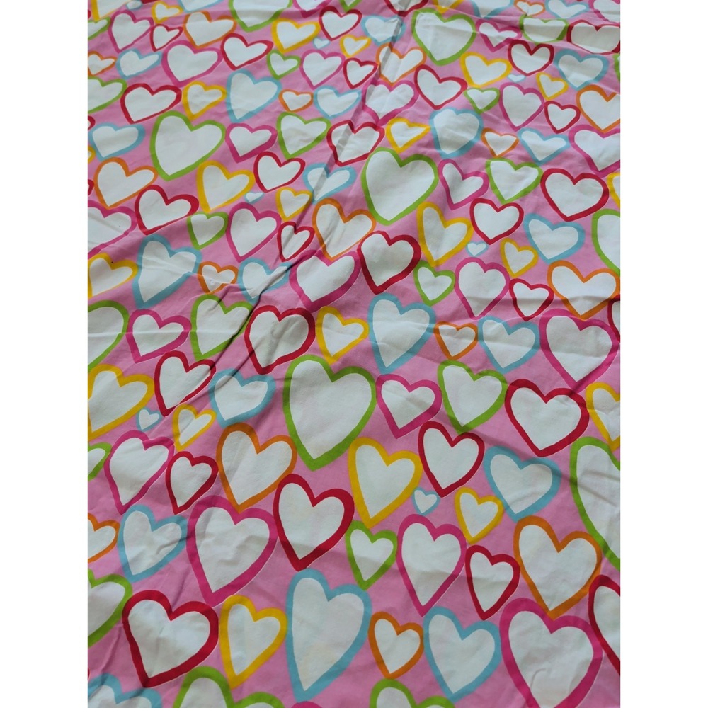 IKEA Vitaminer Hjarta Twin Pink Multicolor Hearts Cotton Duvet Cover 90s Y2K